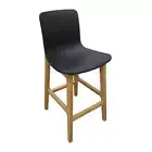 Sally Bar Stool Kitchen Bench Cafe Pub Natural Timber Frame Black Barstool 740mm