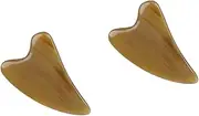 Healvian 2pcs Triangle Scraping Massage Board Massage Tool for Back Neck Face Smooth Edges for Safe Use Portable Design for Daily Muscle