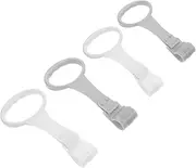 HEMOTON 2 Pairs Portable Crib Hanging Rings Handle for Walking Exercise Durable Nursery Ring for Motor Skills Development Grey