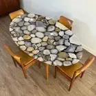 Agate Oval Shape Coffee Table Top Stunning Cafe and Restaurant Furniture