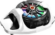 Phone Cooling Case, Mobile Phone Fan - Rechargeable Mobile Phone Cooler, Portable Wireless Mobile Phone Cooler Fan, Flashing Light, Back Clip, Quiet Semiconductor Cooler for Most Mobile Phones