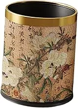 STARTIST Trash Can Wastebasket Garbage Container Decorative Dustbin Garbage Bin Rubbish Bin for Bathroom Living Room Home Indoor Dorm, Gold Hoop