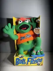 1998 Bull Frogg Frog Interactive Talking Plush 22 “ Doll Ohio Art NIB Tested