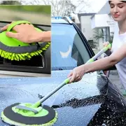 47.5" Long Handle Car Wash Brush Mop Kit - Gentle on Paint, Effective Cleaning