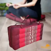 MANGO TREES 2-Fold Foldable Zabuton Meditation Cushion Blue RedEle