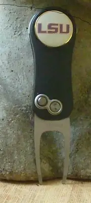 LSU Ball Marker and Divot Tool Pitchfix Black - Perfect for the LSU fans