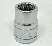 SK Tools 3/8 Drive 12 Point 7/16" Standard Fractional Socket 45214 S-K NOS
