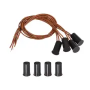Magnetic Reed Switch, 4 Pack NC Ring Alarm Contact Sensor Switch, Brown