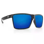 Costa Rincon Shiny Black Frame Sunglasses w/Blue Mirror 580G 06S9018-90183363