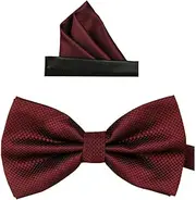 [Simpowe] Men's Formal Tuxedo Banded Pre-Tied Bow Tie Set