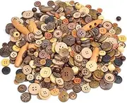 Youery 600pcs Wooden Button,Assorted Mixed Colours and Sizes for Sewing Craft，Delicate Coconut Buttons,DIY Buttons for Sewing and Crafting, Clothing Sewing Buttons for Shirt Baby Sweaters