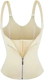 [SWEPER] Women'S Bustier Corset Top - Adjustable Woman Corsets Girdles Flat Stomach Shapewear Sheath Corset Women'S Binders Waist Trainer Vest With Zip And Hook