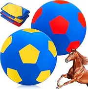 VercanMonth 2 Pcs Horse Ball Covers Please Watch VCR for How to Inflation Mega Herding Play Covers for Horse Herding Ball(40 Inch,Vibrant Style)