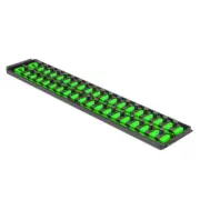 Ernst 8485 3/8" Dr. 2-Rail 18" Twist Lock Socket Boss GREEN (Holds 36 Sockets)