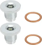 2pcs Car Oil Drain Plug Oil Sump Plug Oil Drain Screw 11137585928 11137546274 Compatible with BMW Mini R56 R55 R57 R58 R59 Engine Oil Drain Plug Sealing Ring