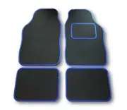 FORD TRANSIT CUSTOM BLACK & BLUE TRIM CAR FLOOR MATS