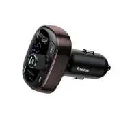 3.4A Dual USB Car Charger bluetooth FM Transmitter Handsfree Car Kit Player Aux Modulator COFFEE COLOR