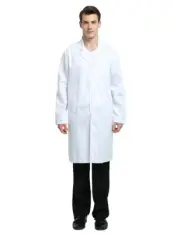 TOPTIE Unisex Lab Coat Doctor Nurse Uniform Workwear