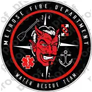 STICKER MELROSE FIRE DEPT WATER RESCUE DEVIL