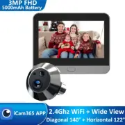 Smart 3MP Mini Digital Peephole Door Camera 2.4Ghz Wifi Infrared IR Night Vision