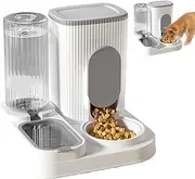 Automatic Cat Feeder - Dog Feeder Automatic Cat Food Dispenser,2 in 1 Feeding Station Container Pet Supplies, Freshness Preservation Water Bowl for Small Medium Large Pets