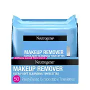 Neutrogena Makeup Remover Wipes, Ultra-Soft Cleansing Facial Towelettes for Wate