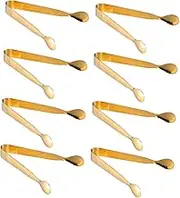 Stainless Steel Ice Clip Set Sugar Cube Tongs Mini Ice Tongs for Buffet