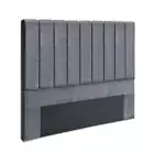 NNEDSZ Double Size Bed Head Headboard Bedhead Bed Frame Base VELA Grey Fabric