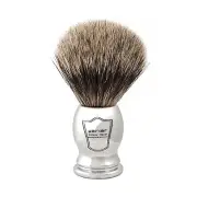 Parker Safety Razor Pure Badger Chrome Handle Handmade Shaving Brush with Stand