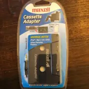 Maxell Cassette Adapter iPod/Mp3/CD/DVD & Other Portable Players SEALED NEW