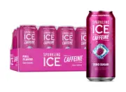 +Caffeine Black Raspberry Sparkling Water, with Antioxidants:2.5Mg and Vitamins-