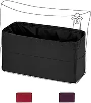 DGAZ Silk Purse Organizer Insert For Chanel Gabrielle Bags,Silky Smooth Bag Organizer，Luxury Handbag & Tote Shaper(Black,Small)