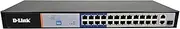 D-Link DES-F1026P-E 26-Port Unmanaged PoE+ Switch with 24 Ethernet Ports, inc 8 Long Reach 250m PoE+ Ports, Plus 2X Gigabit Uplink Ports with Combo SFP's - 250W PoE Budget, Plug & Play, VLAN, PoE Hub