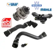 Water Pump Thermostat Upper Lower Hose Temperature Sensor 5pcs OES for BMW E46 (for: BMW)