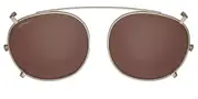 Serengeti Laerry Clip-On Only Polarized SS603002 Men's Sunglasses Gold Size Standard