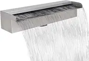 Waterfall Pool Fountain Stainless Steel 45 cm Outdoor Garden Decor Water Feature