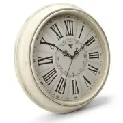 NEW Paisley Vintage Roman Wall Clock, Cream, 40cm