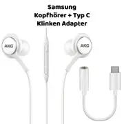 Samsung AKG Headphones For Xiaomi 11T Microphone + Usb-C Adapter White