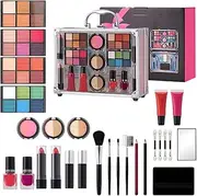 Makeup Kit For Women - Makeup Kit | Full Make Up Set For Women | Womens Makeup Sets | Long Lasting Waterproof Makeup Kit Includes Mascara Lipstick Eyeshadow Palette Blush For Women