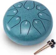 8-Note 6" Steel Tongue Drum with C-Key, Bag & Drumsticks - Portable Music Fun
