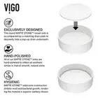 VIGO Anvil 16 inch Diameter Over the Counter Freestanding Matte Stone Round V...