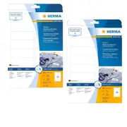 Herma Name/Textile Labels A4 White (88.9x33.8mm) - 20pc