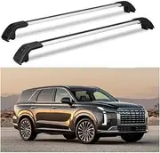 TINIANHHCT Cross Bars Lockable Fits for Hyundai Palisade 2020-2025 with Flush Side Rails Roof Rack Cargo Luggage Carrier, Black+Silver