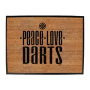 Peace Love Darts - Funny Novelty Doormat Man Cave Floor mat
