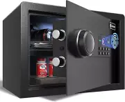 24.60cm (H) Xdeer CS25 Biometric Safe Lock Box - 0.78 Cubic Feet Quick-Access Se