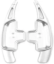 2Pcs Aluminum Car Steering Wheel Paddle Shifter Extension Shift Paddles, for Mercedes-Benz, A B C E CLA CLS GLA GLC GLE S Class Steering Wheel Paddle Shifter(Silver)
