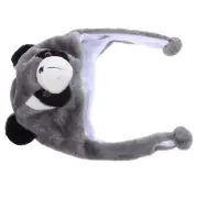 Cute Hat Plush Hat with Tail Headband Warm Soft Winter