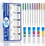 Domthent 30pcs Sewing Machine Needles,Universal Regular Point Sewing Needles,Sewing Machine Accessories for Singer,Brother Sewing Machine,etc.,with Sizes HAX1 65/9,75/11,90/14,100/16,110/18 (30)