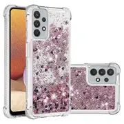 Compatible Samsung Galaxy A32 5g Case Glitter Liquid Transparent Sparkly Shiny Bling Crystal Clear Flowing Quicksand Cover Tpu Silicone - Roseglod