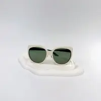 在飛比找Yahoo!奇摩拍賣優惠-喬萱名品(高雄店)-Dior 白框拚綠內框太陽眼鏡DIORI
